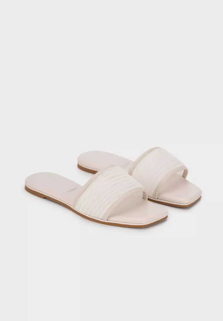 MESH PLEATED UPPER CLOUDFOAM FLAT SLIDE
