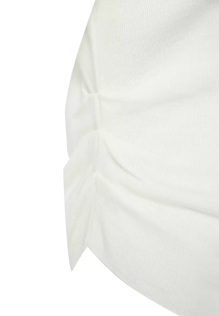 Teen Ecru Carmen Rose Collar Scarf Accessory Knitwear Body Sweater