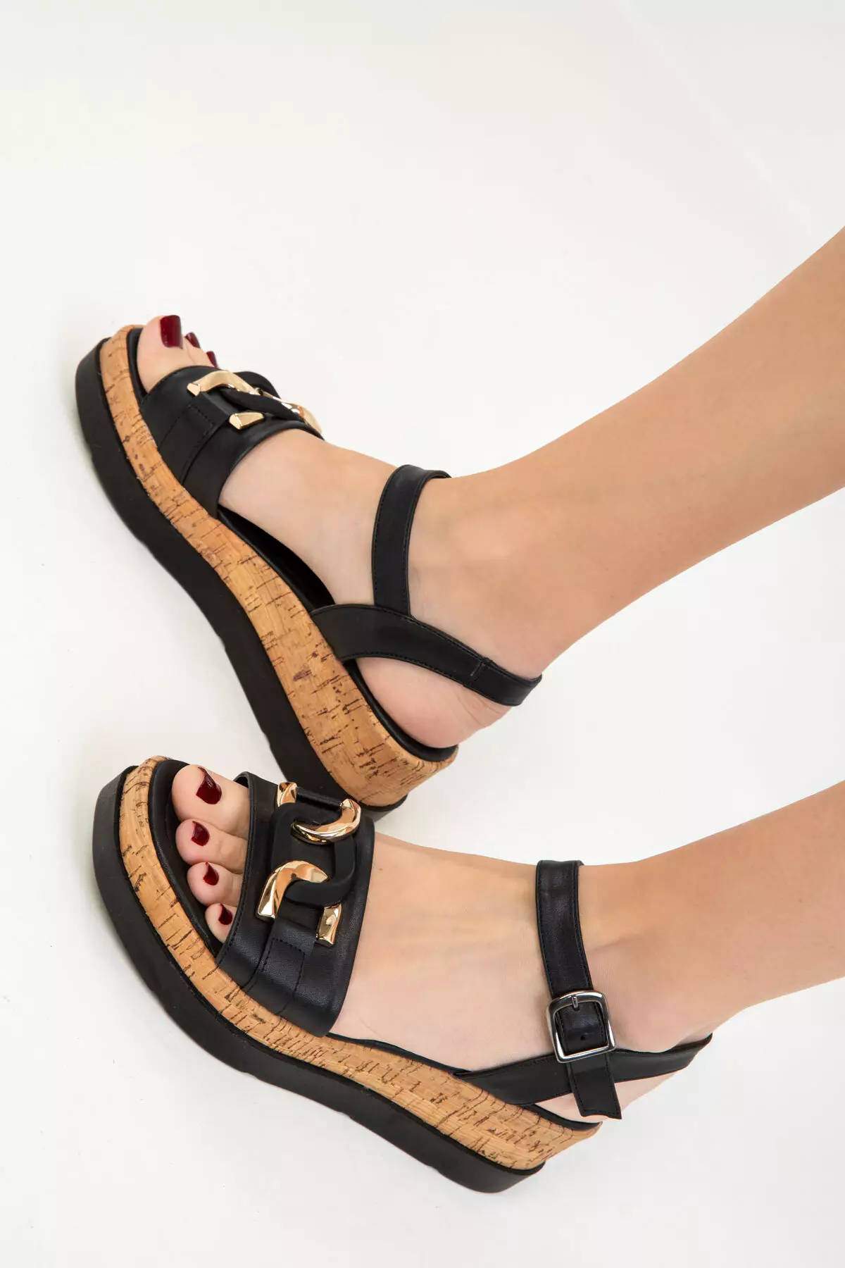 Women's Black Sandals 20326
