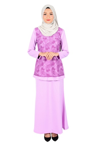 Baju Kurung Lace Kalina from MyTrend in purple_1