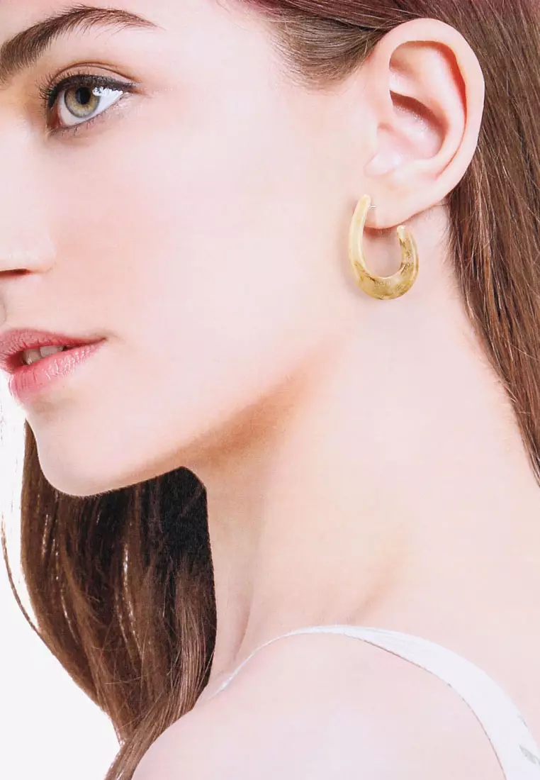 Red resin clearance hoop earrings