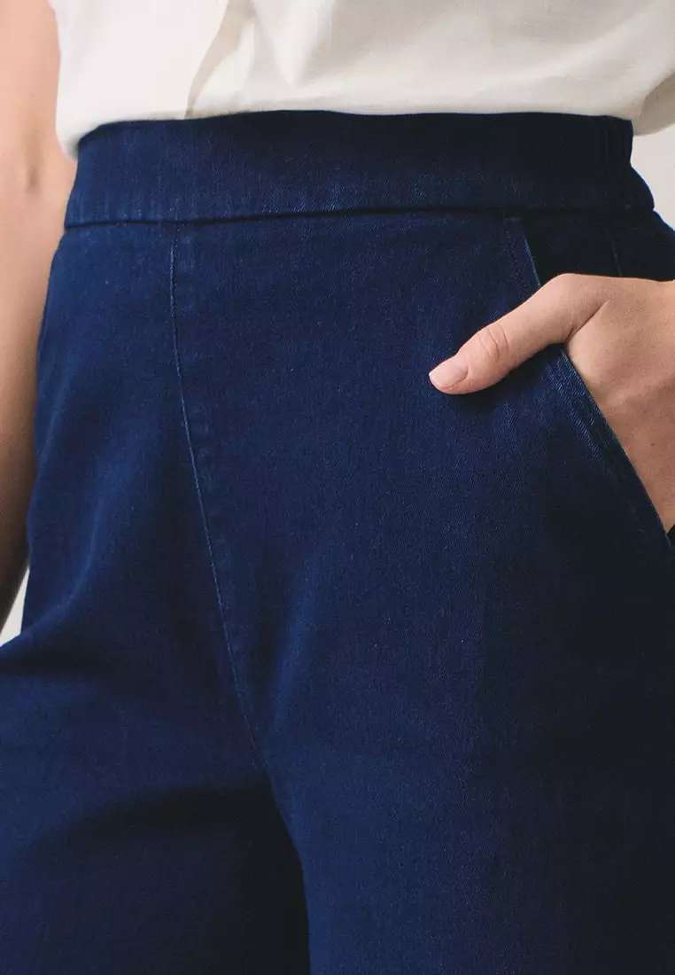 Denim Pull Up Culottes