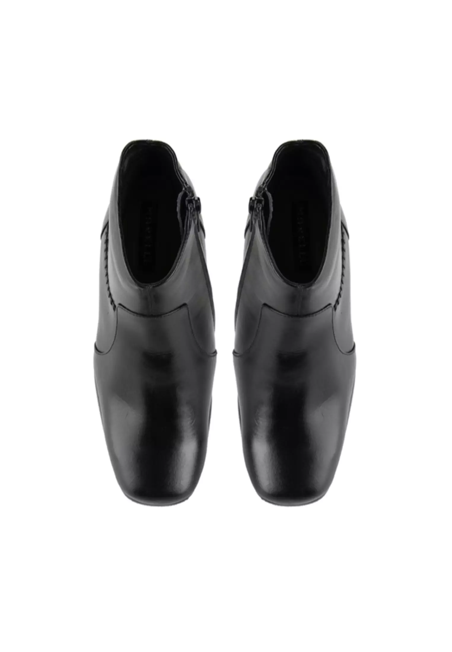 Christoper Sepatu Ankle boots Wanita  Zipper side guinne leather