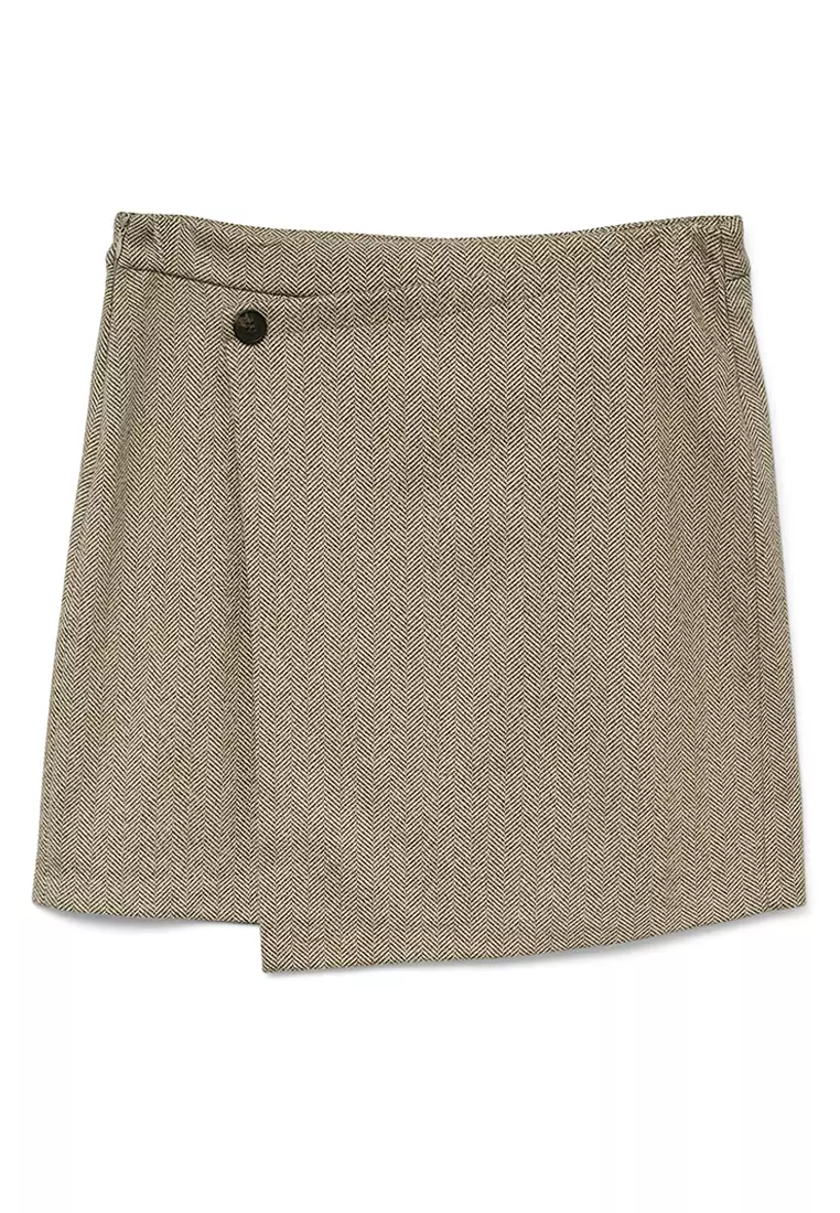 Herringbone Mini Skirt