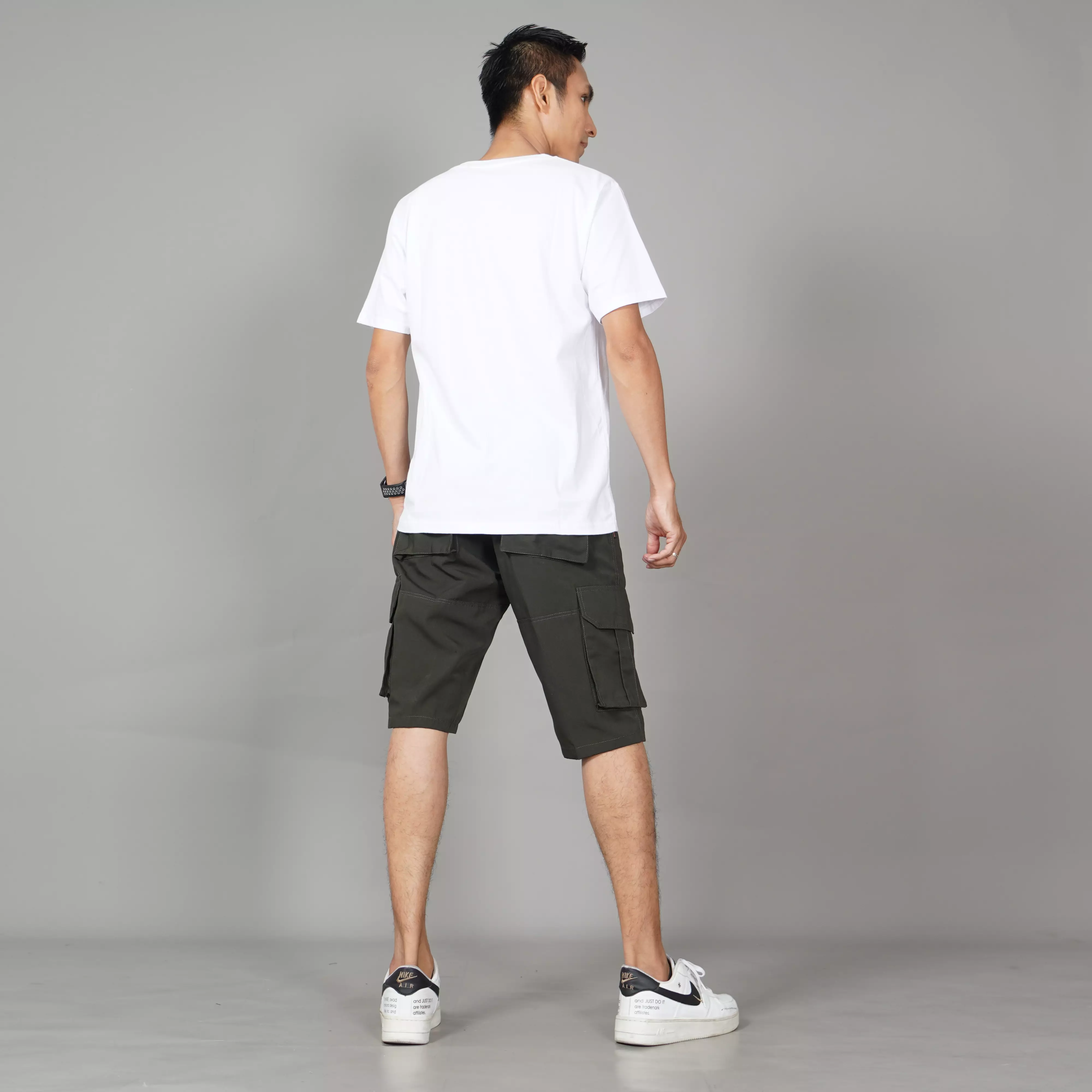  CHARLES Celana Pendek Cargo Pria Celana Kargo Pendek Pria - ARMY