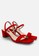 Benitz red Women Ankle Strap Block Heels 5cm Simple Casual C49EDSHF2228EFGS_5