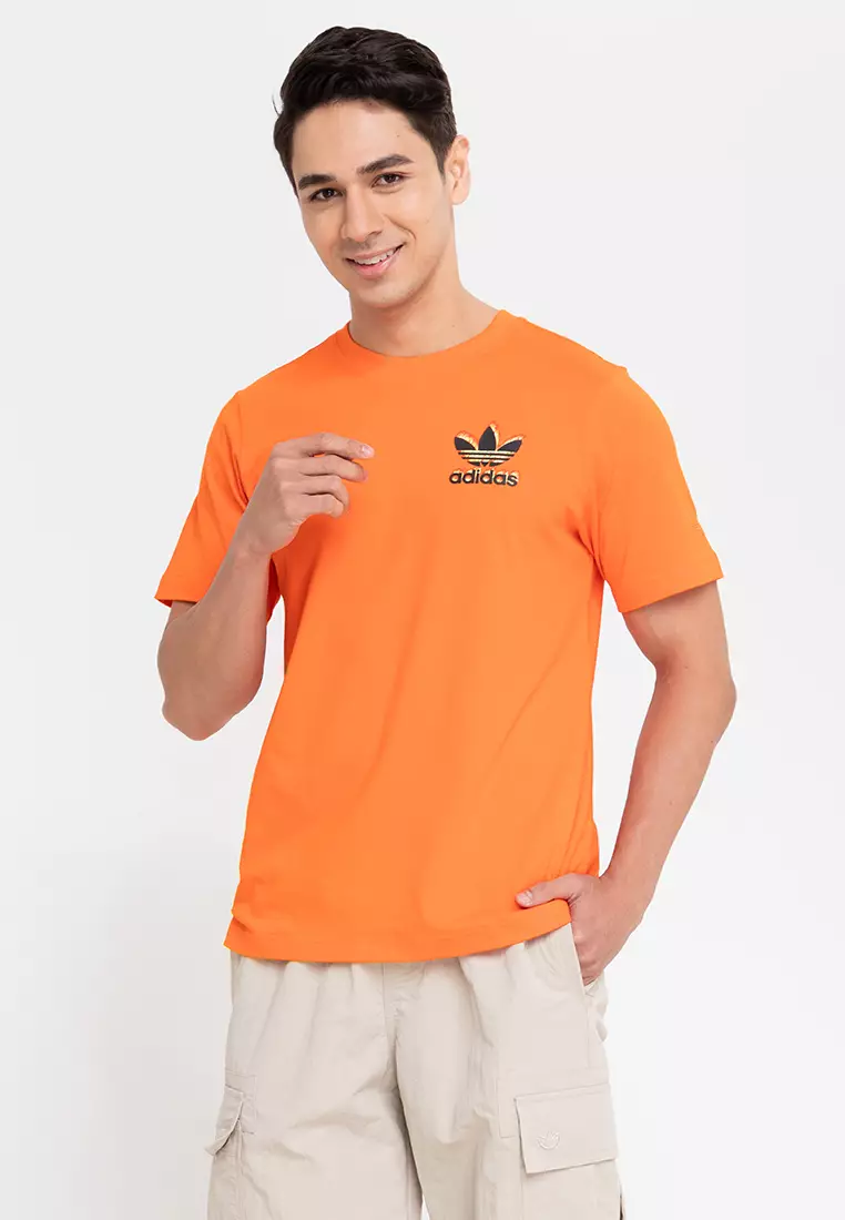 Mens orange best sale adidas t shirt