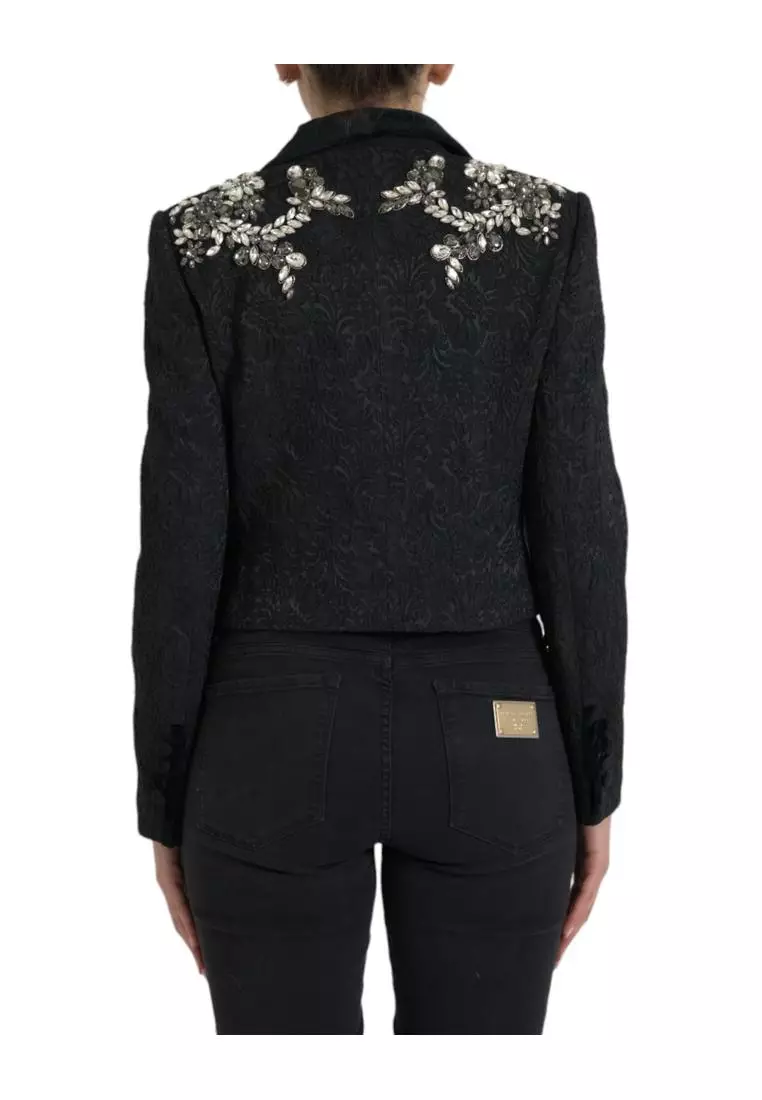 【VIP価格】DOLCE & GABBANA Elegant Embellished Overcoat Dolce & Gabbana Luxurious Embellished Overcoat Jacket 2025