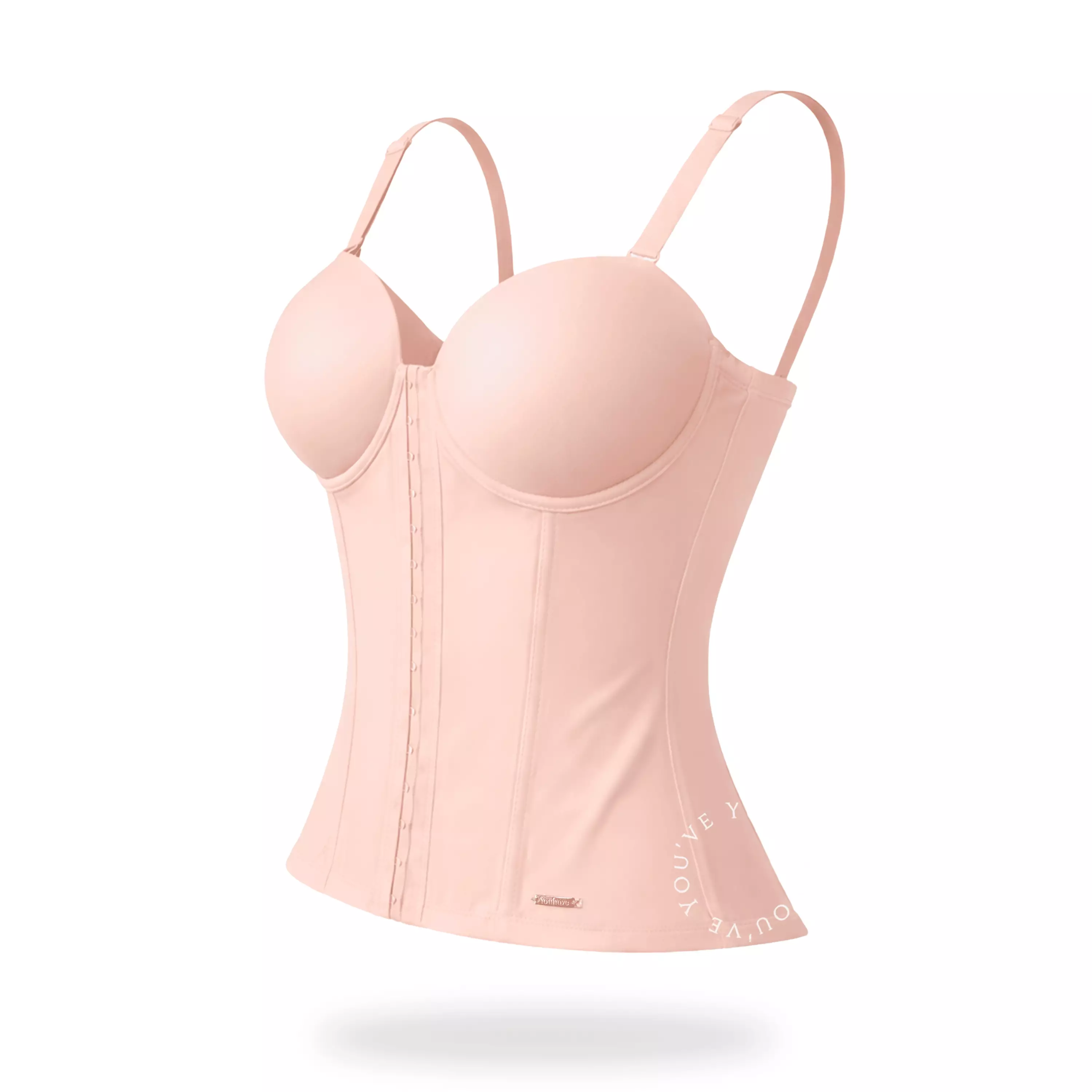 YOUHAVE Korset Bra Long Torso Premium Berkawat Corset Body Shaper Tali Bisa Lepas Kamisol Kemben Bustier Korset Perut Bra Korset 500088 - Cream