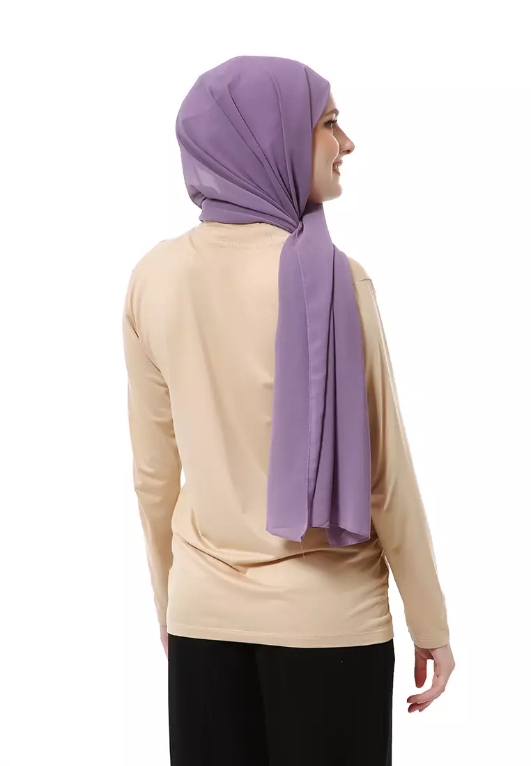 Zhalika Phasmina Motif Polos High Premium Quality - Mauve