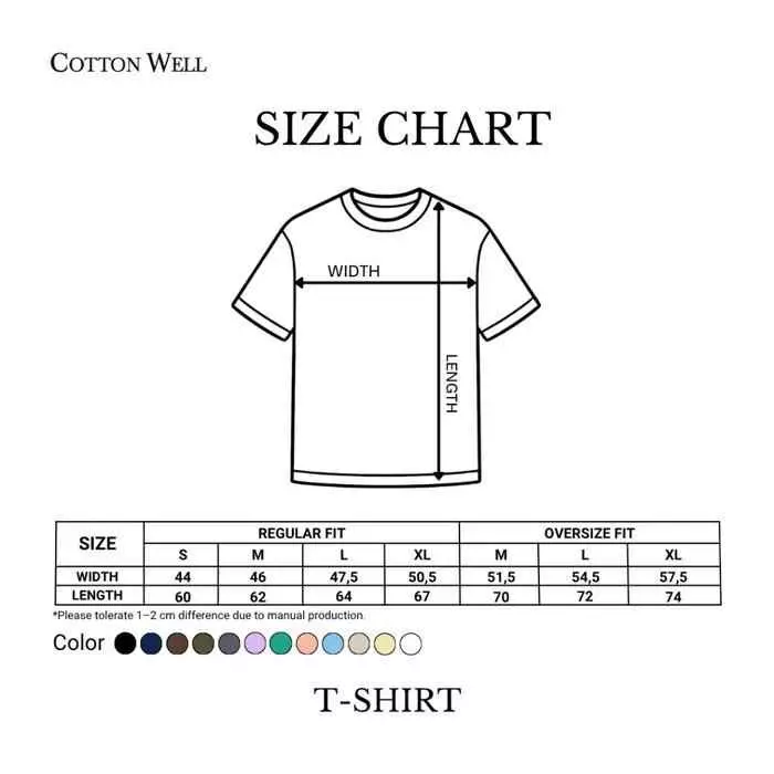 Cotton Well T-Shirt Regular Fit | Kaos Santai Polos Katun