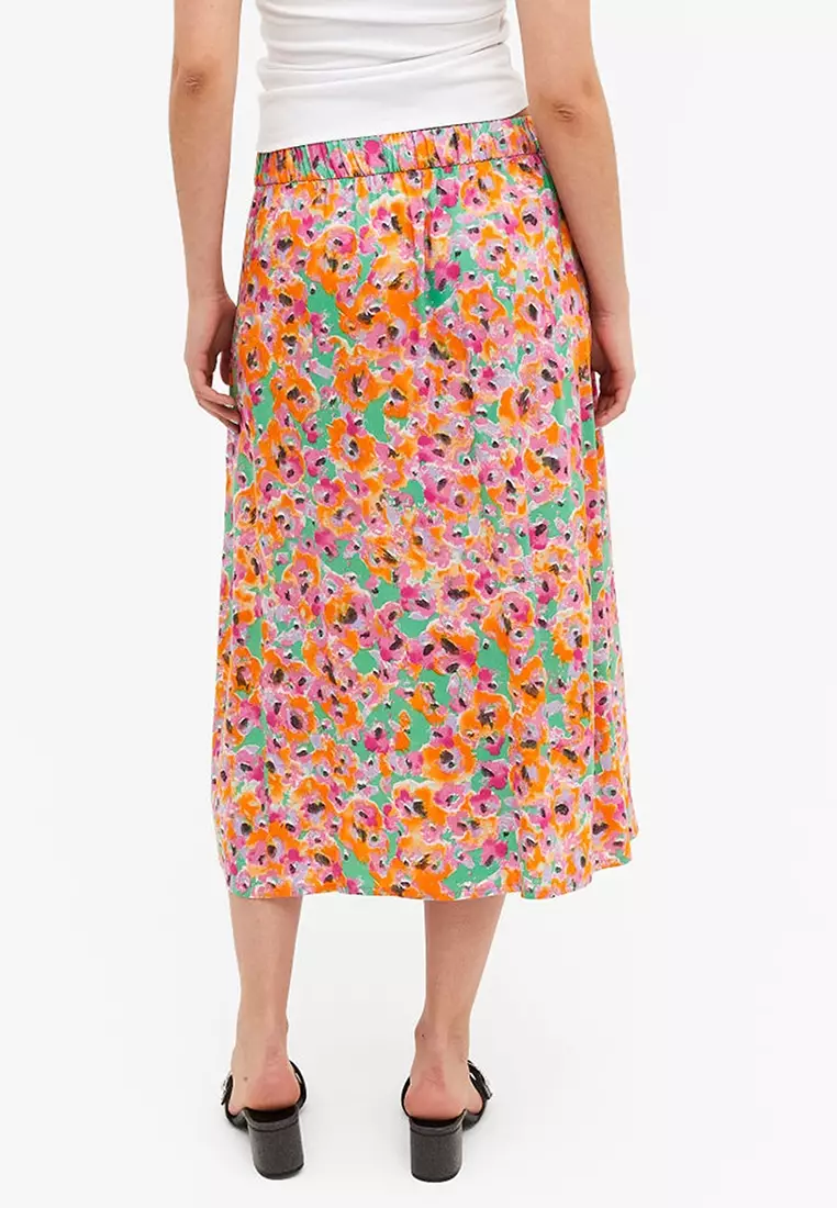 Monki floral midi skirt hotsell