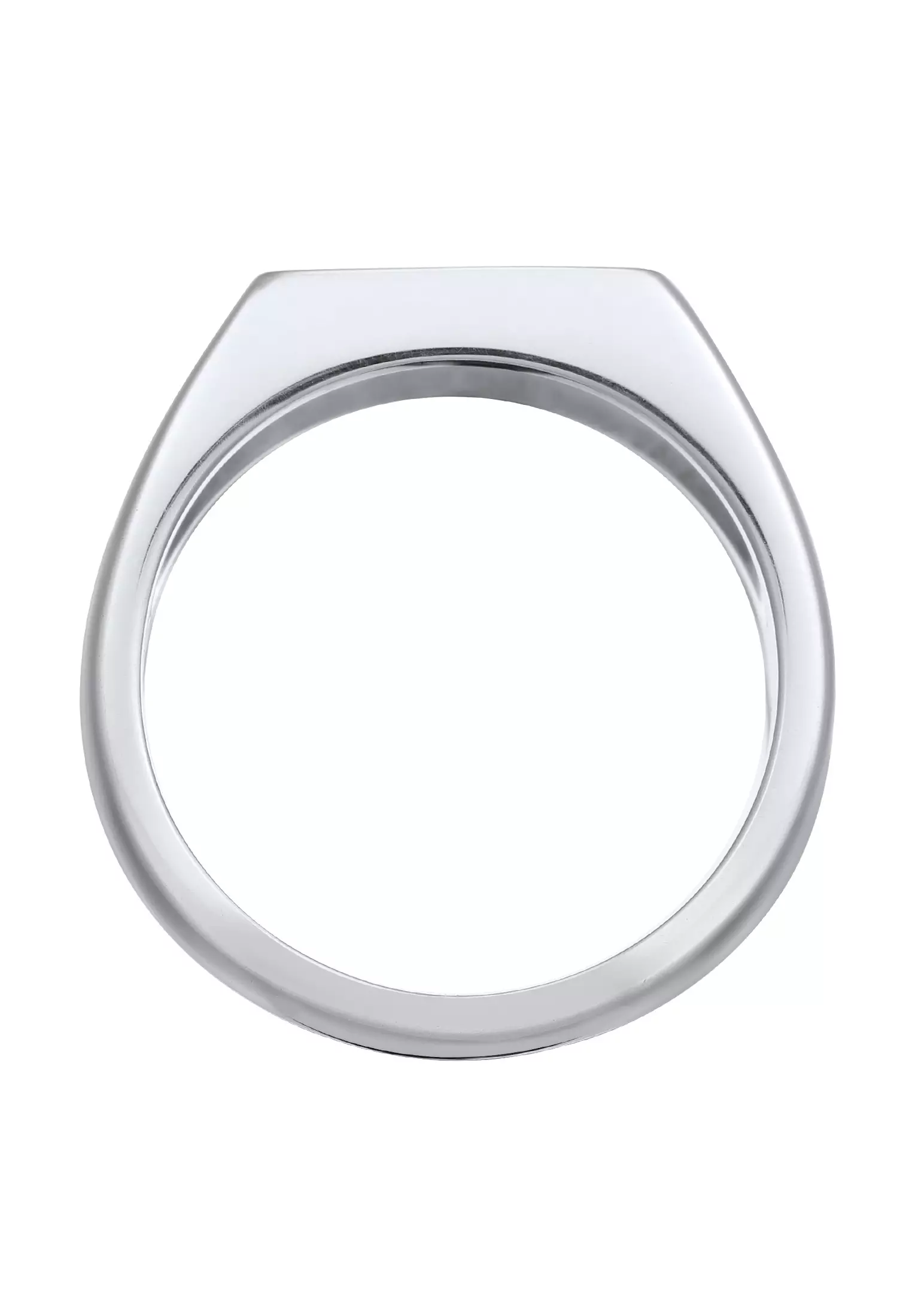 Men’s Silver Narrow Enamel Signet Ring