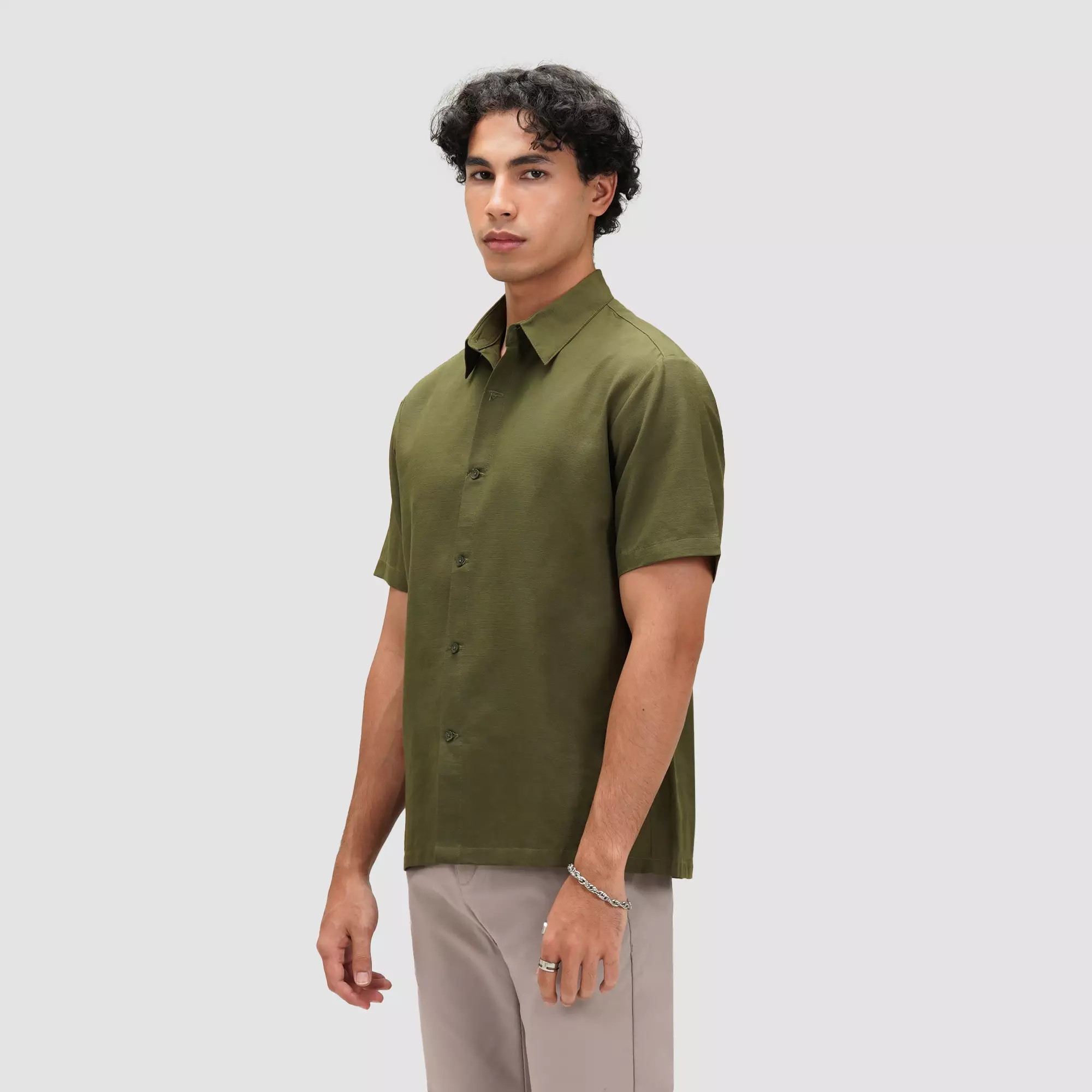 CELCIUS Kemeja Lengan Pendek L03000703C Hijau