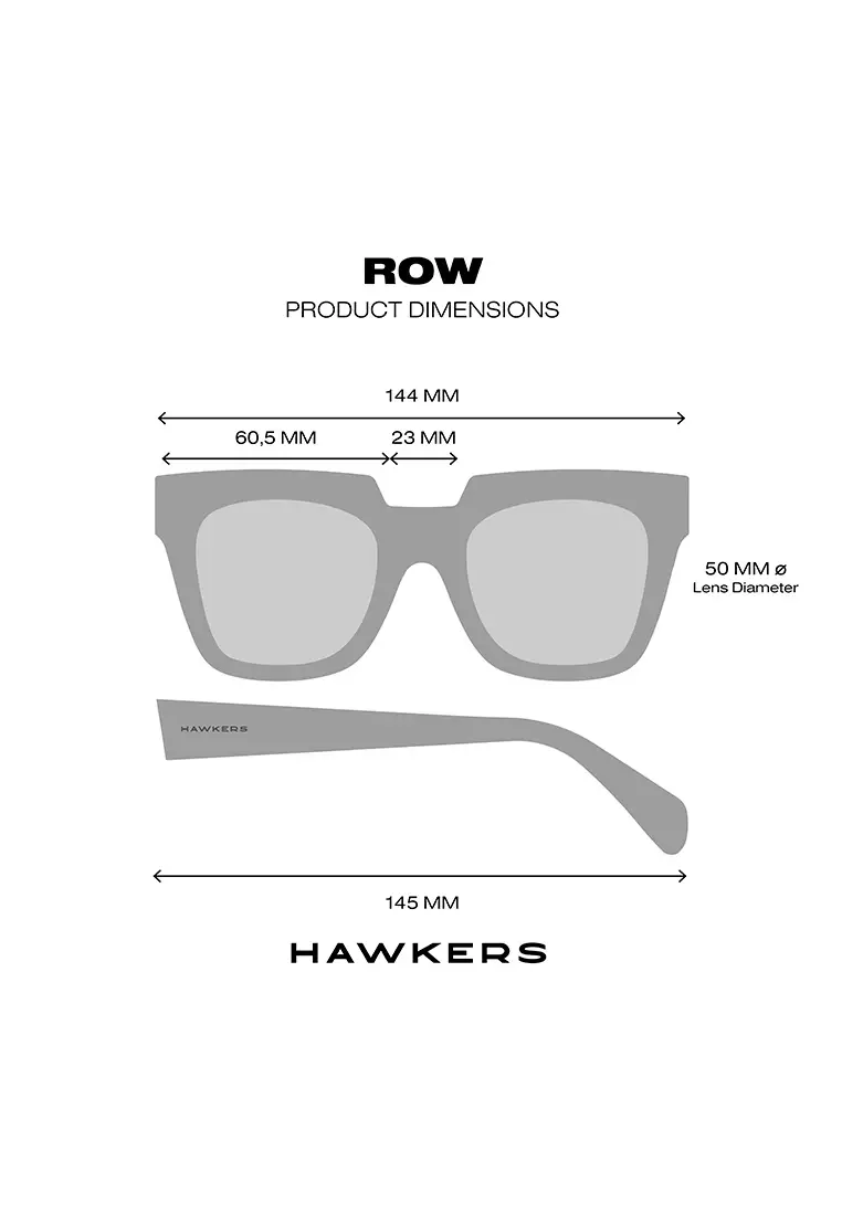 HAWKERS Soft Blue Ash Row X Sunglasses For Women, Female. Official Product Designed In Spain