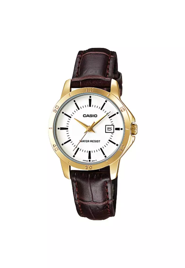 Casio ladies outlet leather watches