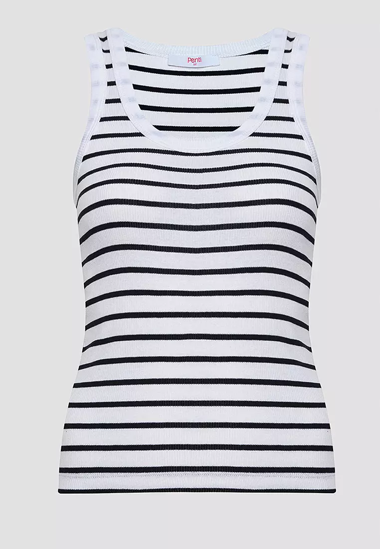 Basic Stripe Rib Top