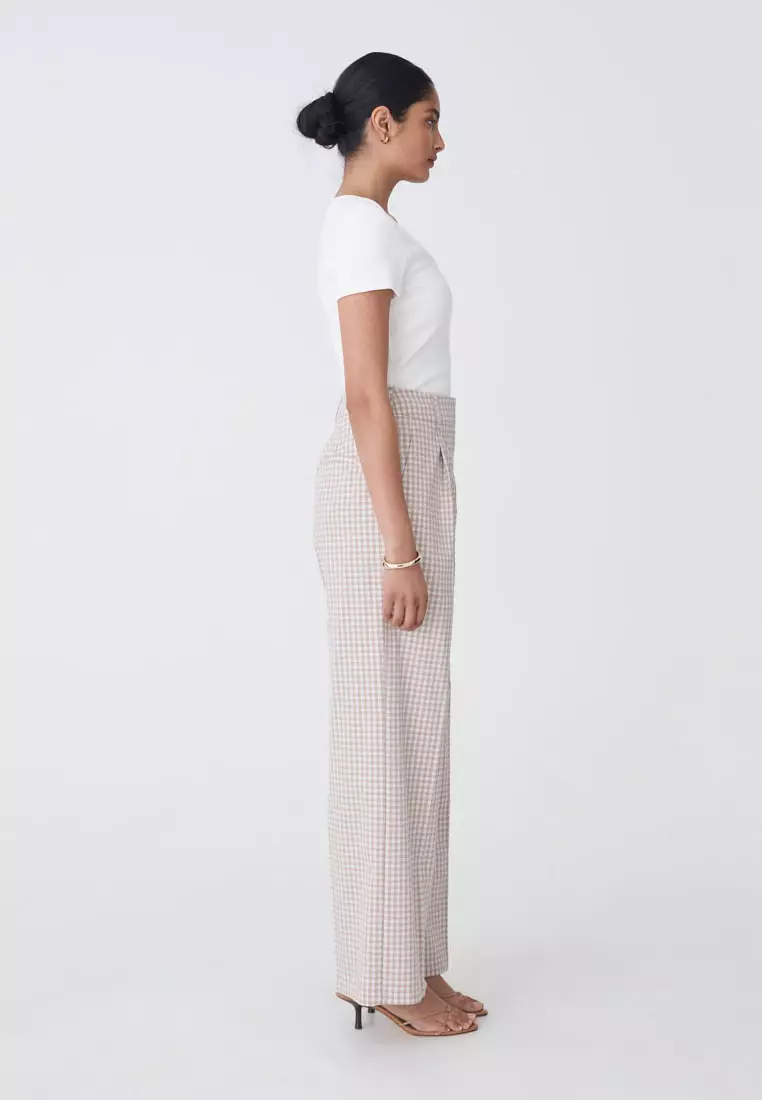 Koora Check Wide Leg Pants