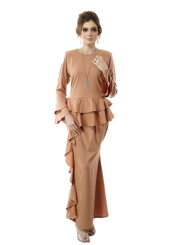 Baju Kurung Amanda from LARA NOUR in brown_1