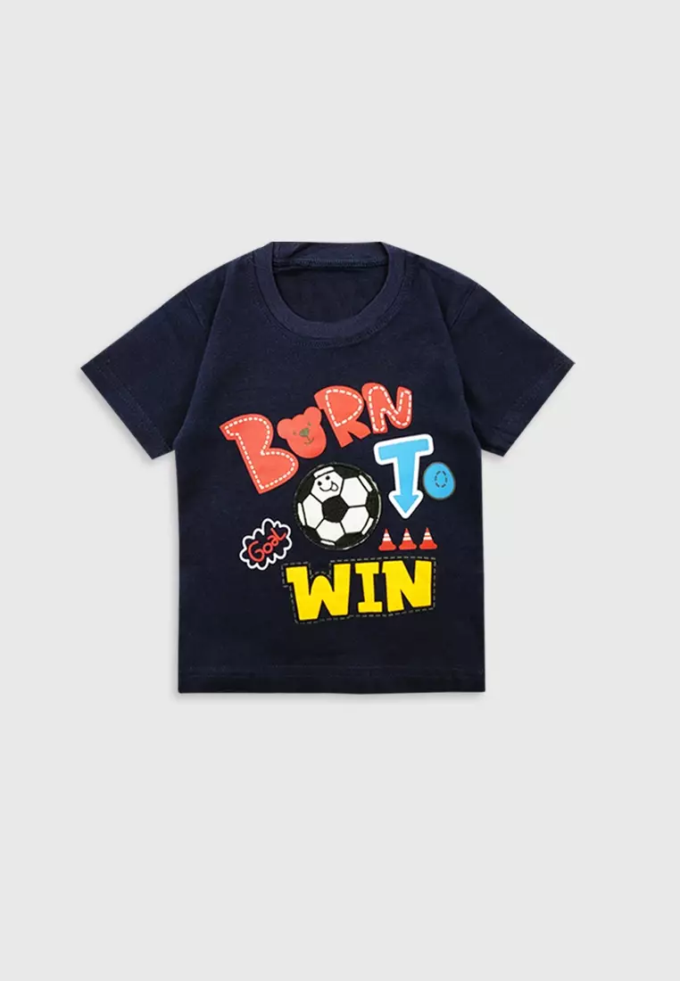 Wakakids Setelan Anak Laki Laki Celana Jogger Soccer Ball 3428 Navy