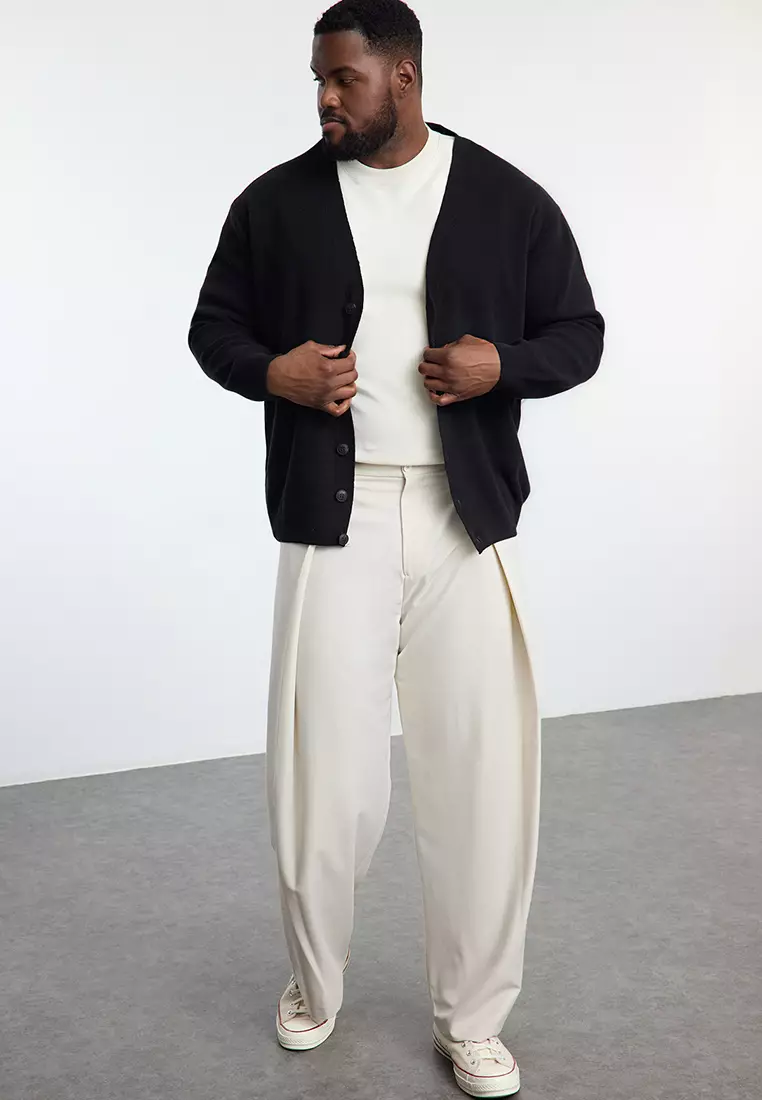 Plus Size V-Neck Cardigan