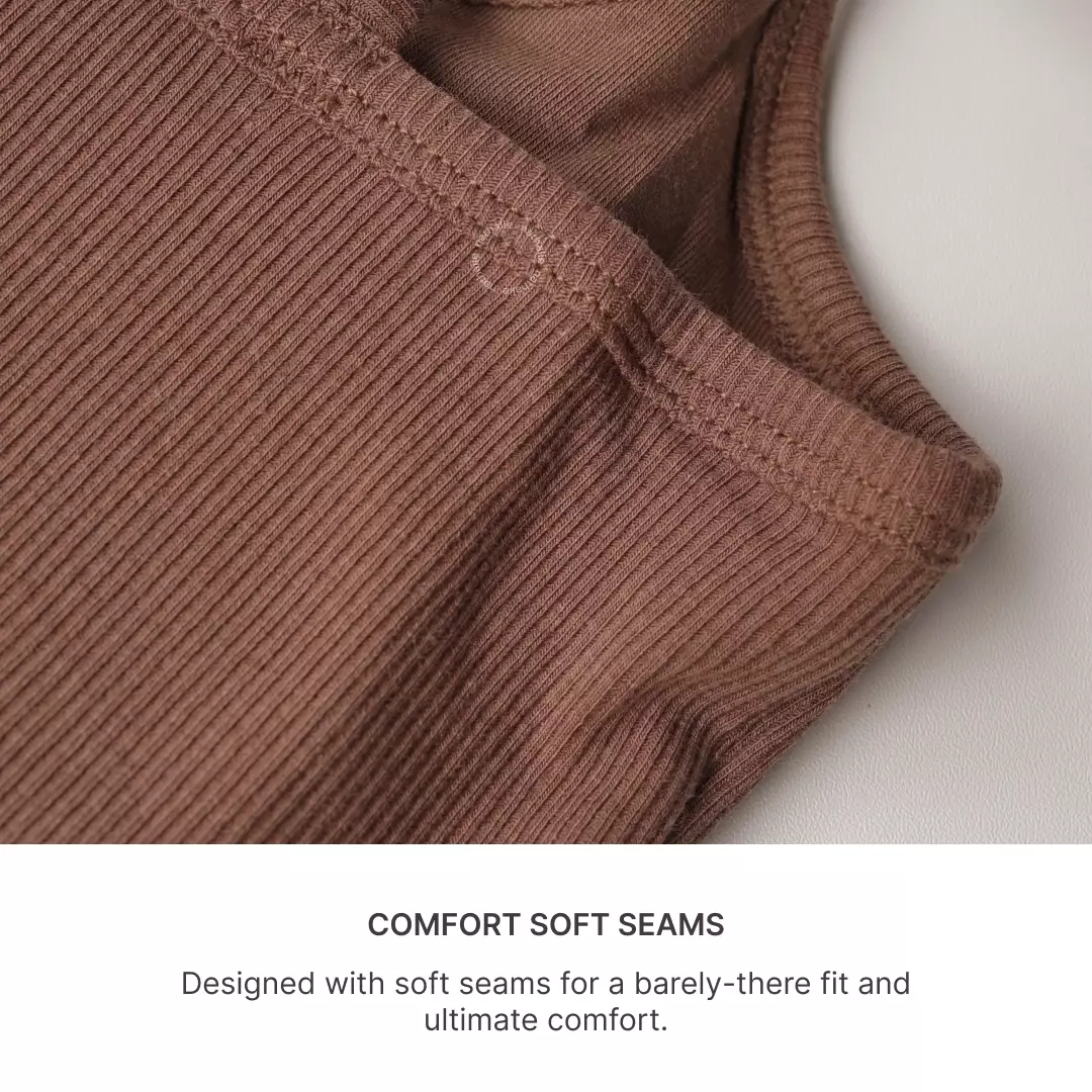 Nathalie Bra Top Cotton Blend NTA 3499 - Cokelat