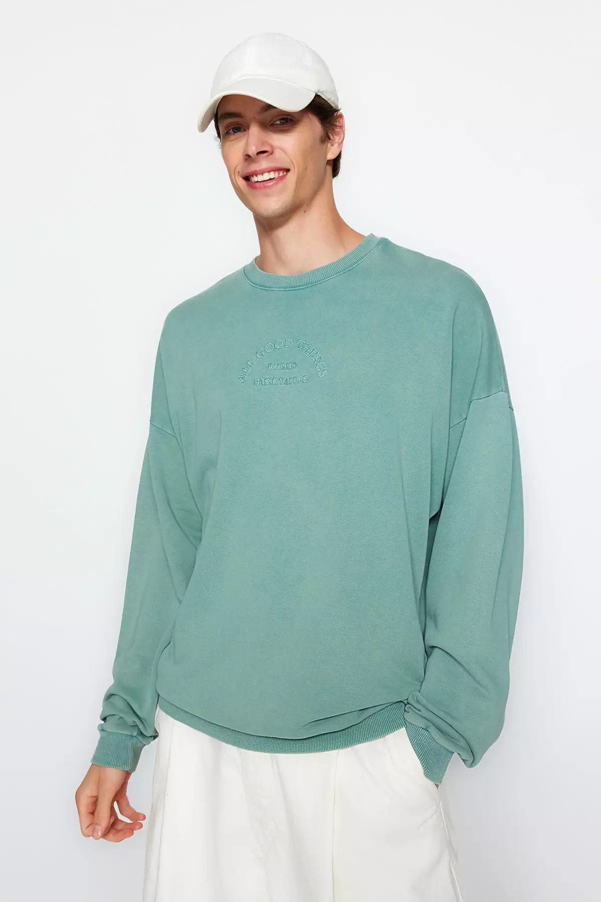 Faded hot sale green sweatshirt