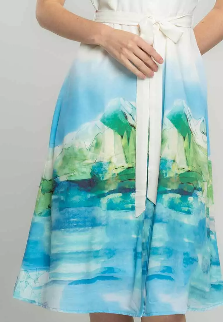 Buy Paperdolls Alessia Collared Shirt Dress in Seascape Print 2026 Online |  ZALORA Philippines