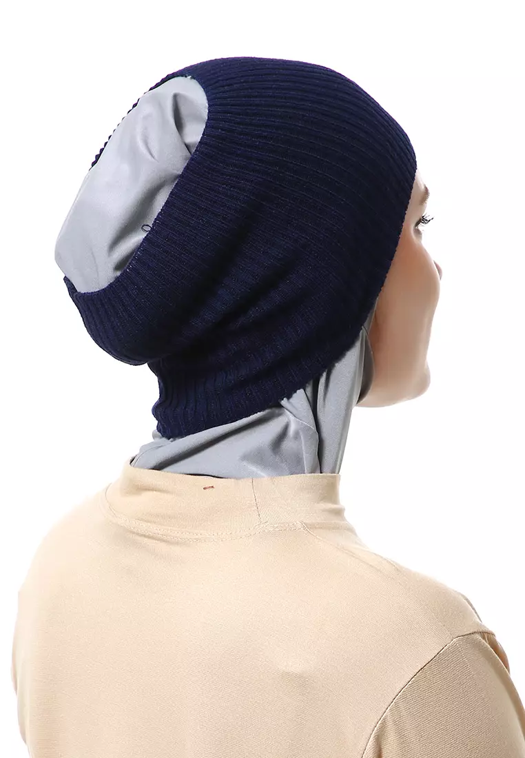 Irma Ciput Muslimah Wanita Motif Polos Simple Fashion Women - Navy