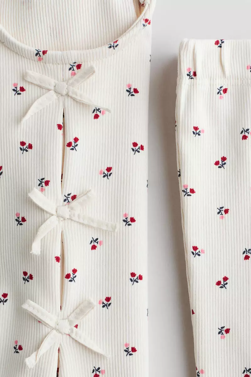 2-piece ribbed cotton set