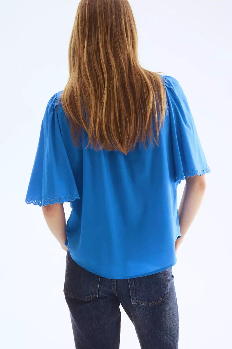 Cotton-blend blouse