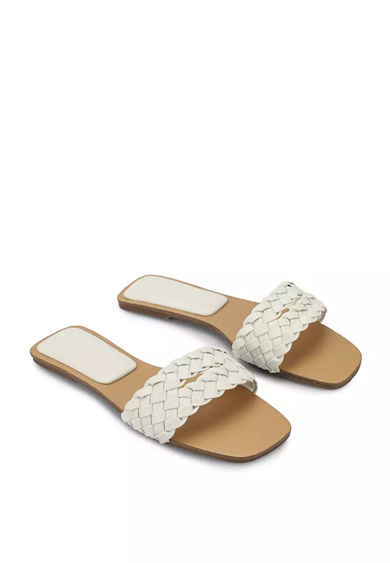White peep toe best sale sandals women's