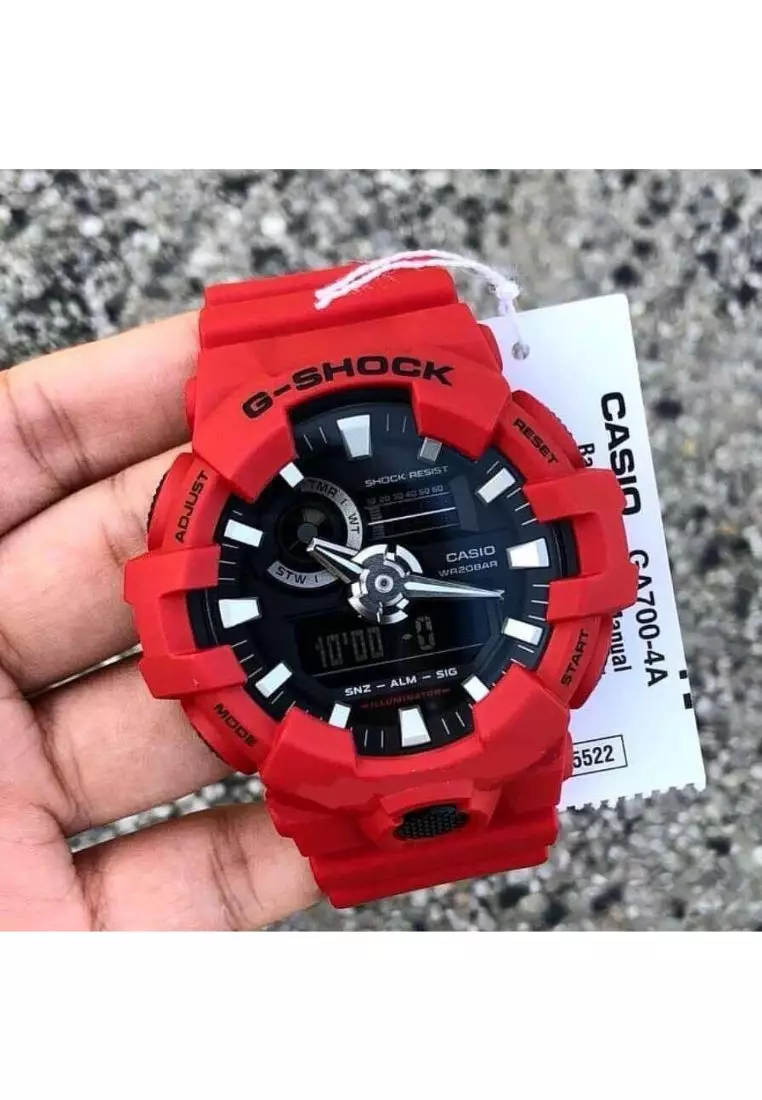 Buy Casio Casio G-Shock Digital-Analogue Red Resin Strap Unisex