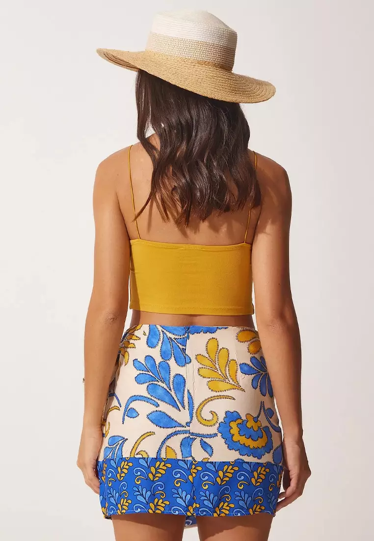 Viscose Wrap Mini Skirt