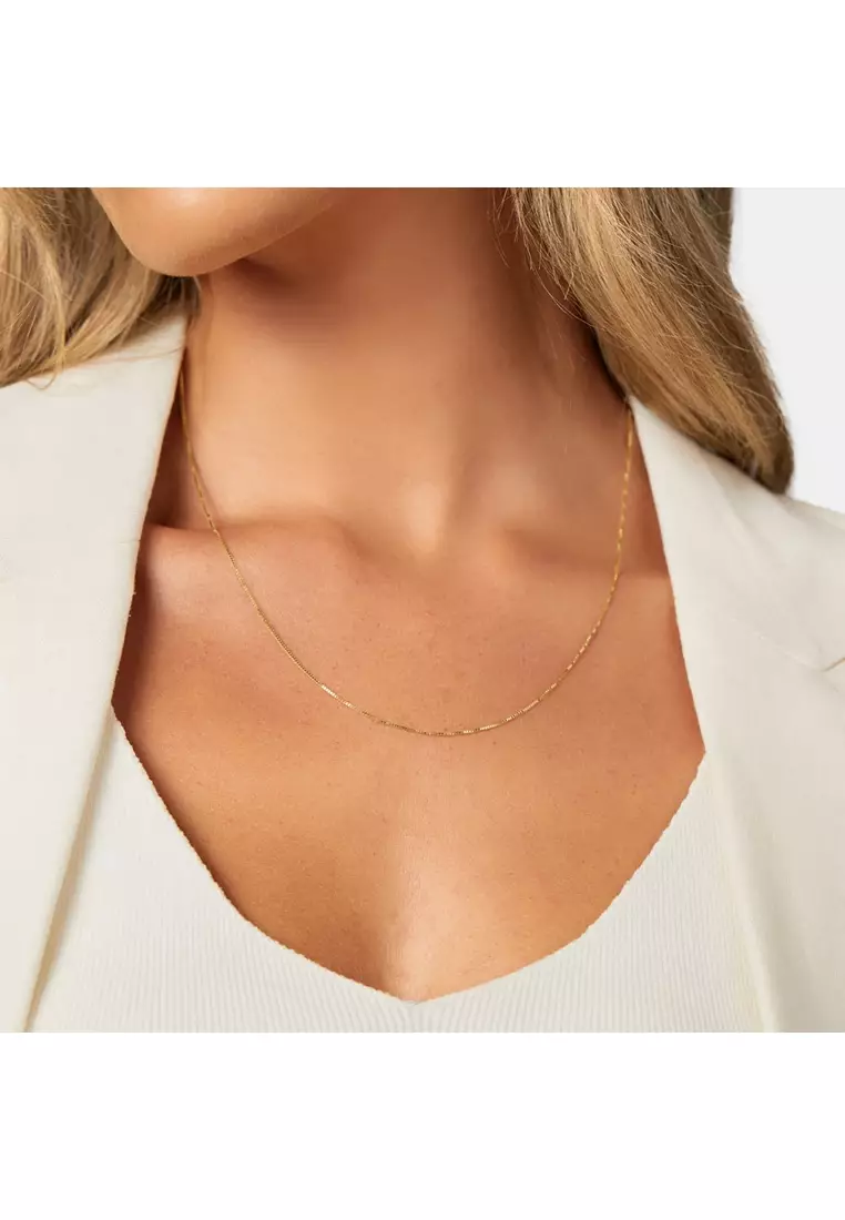 50cm Box Chain in 18kt Yellow Gold