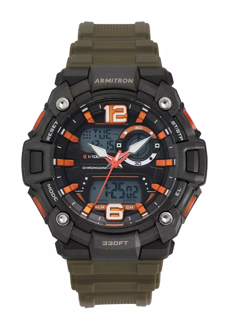 Buy Armitron Armitron Sport Men 54mm Watch Black Green 20