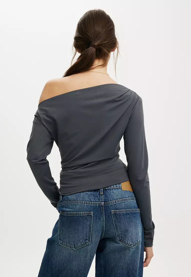 Georgie One Shoulder Long Sleeves Top