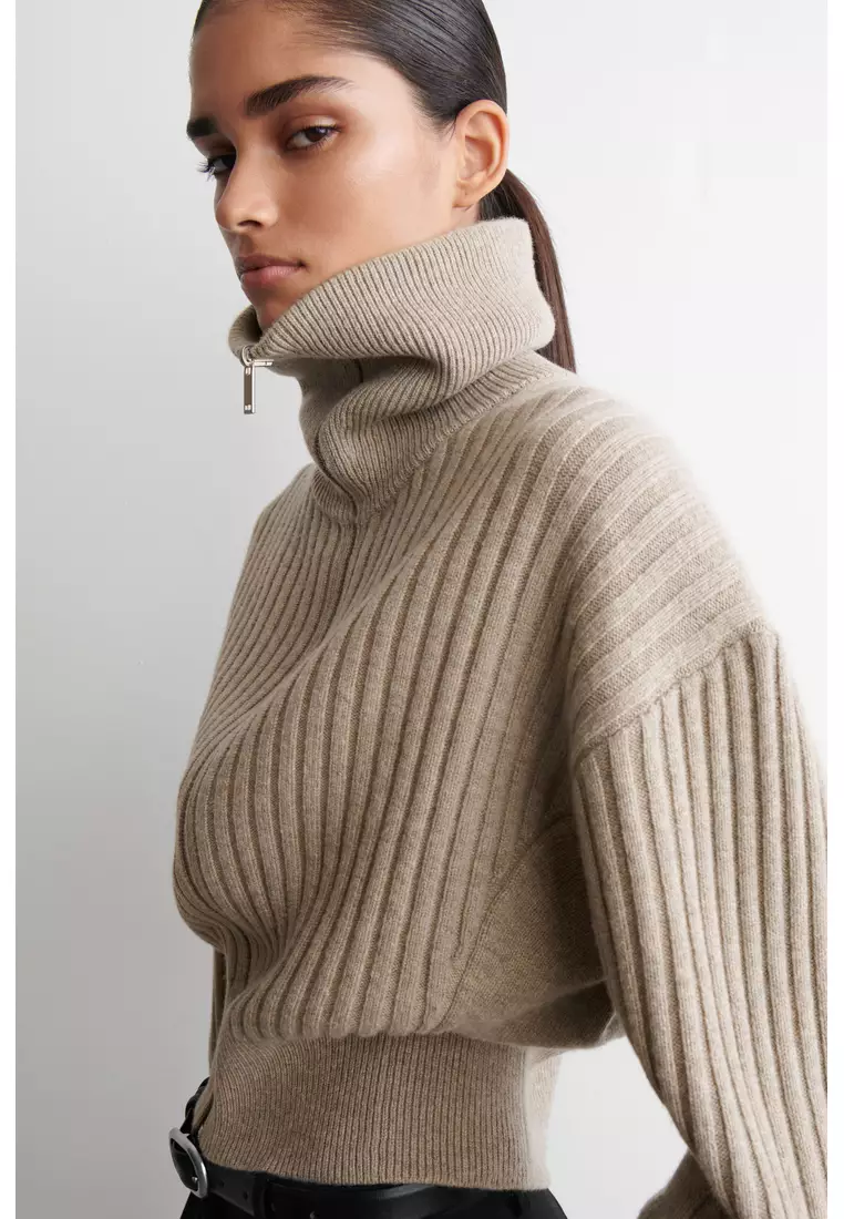 RIBBED MERINO WOOL JACKET