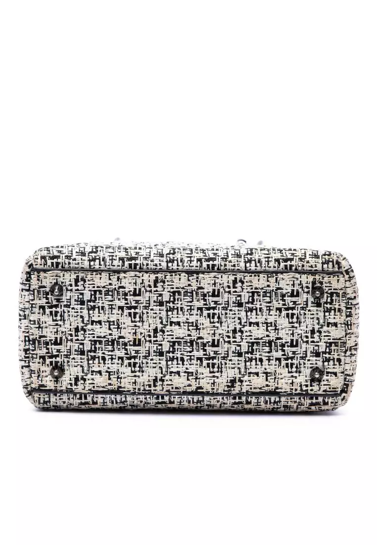 Pre-Loved Dior Medium Tweed Lady Dior