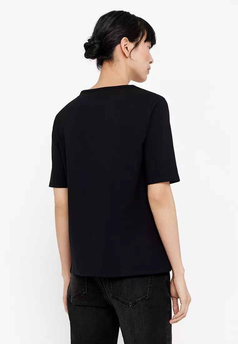 Basic Boat Neckline T-Shirt