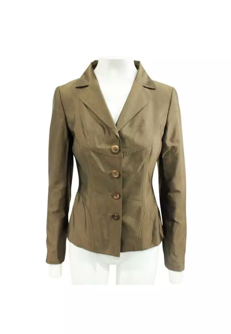 Gold blazer hot sale jacket womens