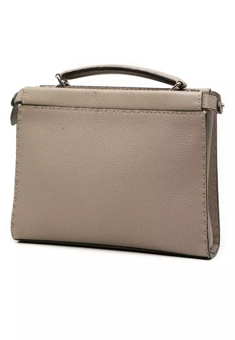Pre-Loved Fendi Sue Tilley Mini Calfskin Romano Selleria Banana Peekaboo Iconic Fit Satchel