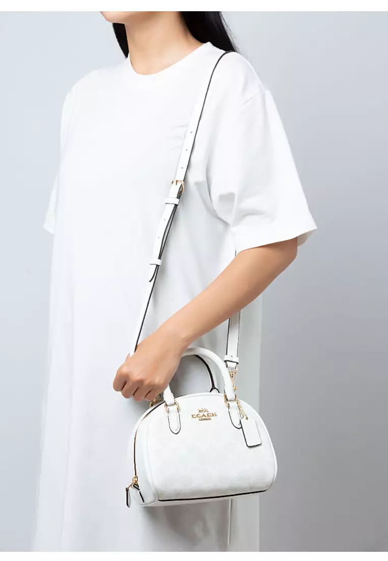 Buy Coach Coach Sydney Satchel In Signature Canvas White 2024