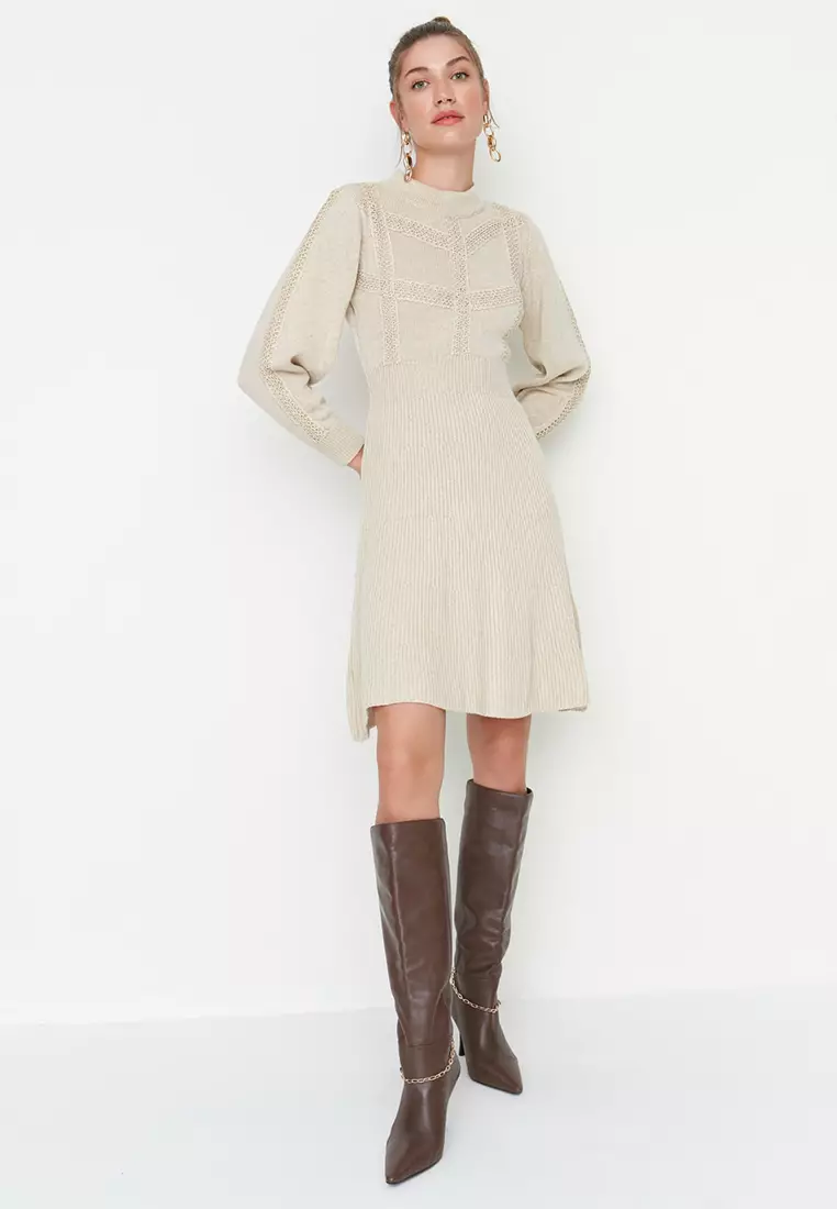 Mini Sweater With Lace Dress