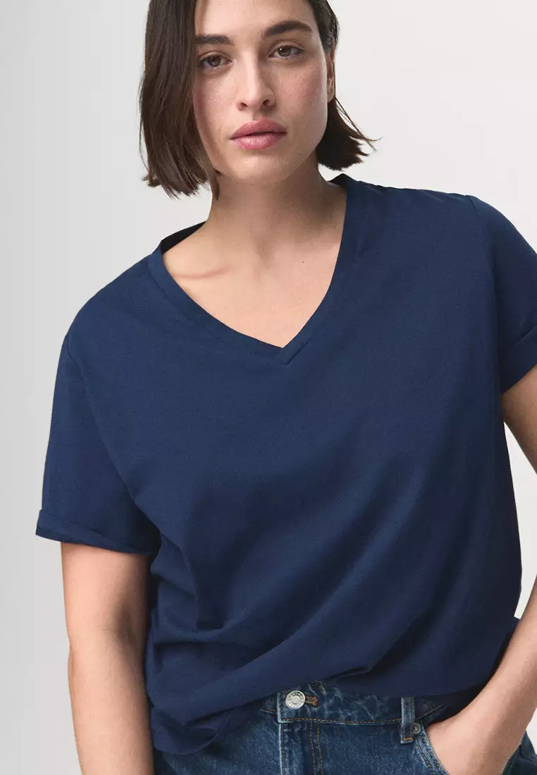 V-Neck Cotton T-Shirt
