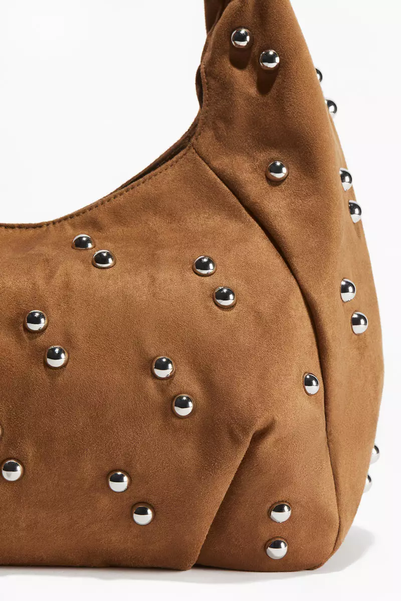 Stud-decorated shoulder bag