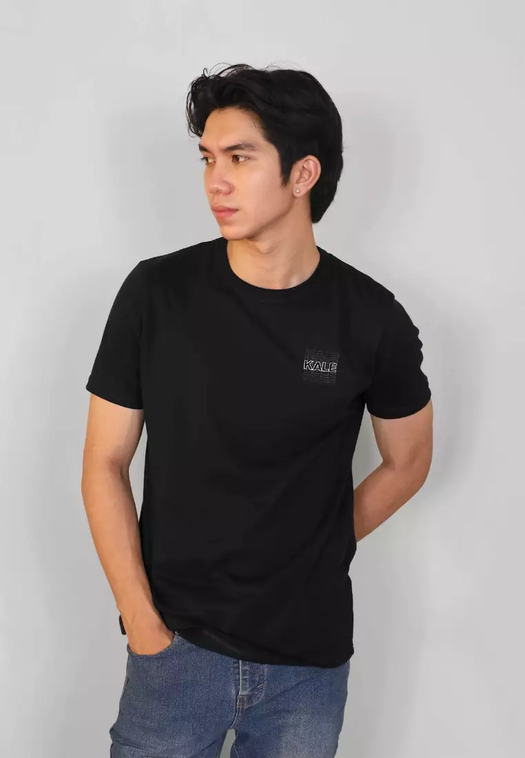 Kale XAVIER BLACK / Kaos Asian Fit / T-Shirt Pria / Atasan Kaos Pria / Cotton Combed 24S