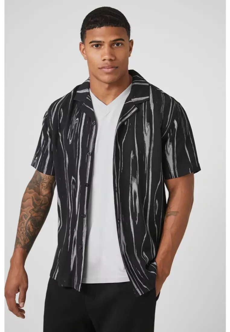 Buy FOREVER 21 Rayon Abstract Striped Shirt 2024 Online ZALORA