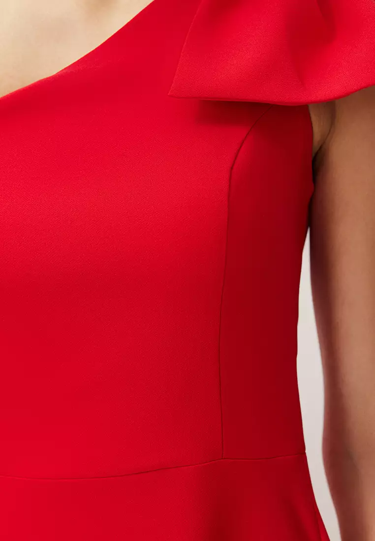 One Shoulder Midi Dress