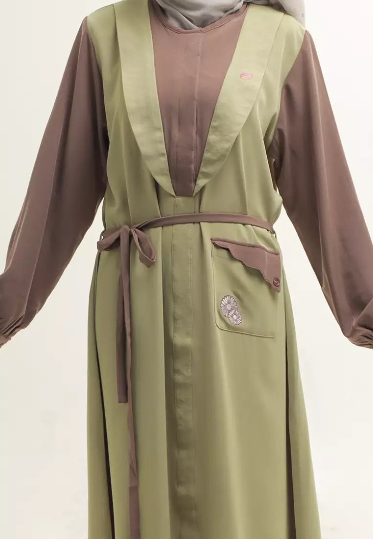 Rabbani - Gamis Dress Muslim Wanita Dreslim Dara Nina Exclusive - Olive